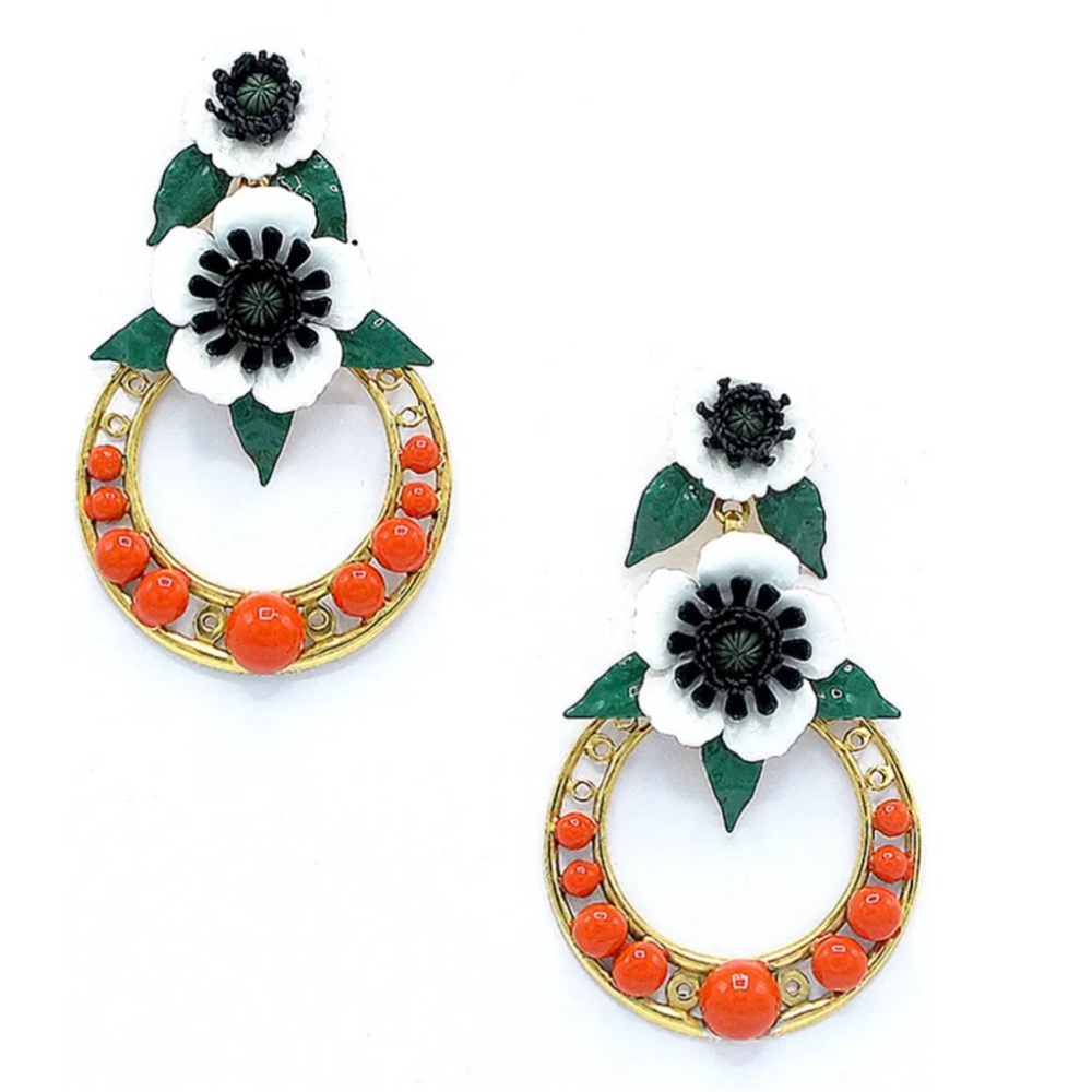 Elizabeth Cole Odessa Hoop Drop Earrings